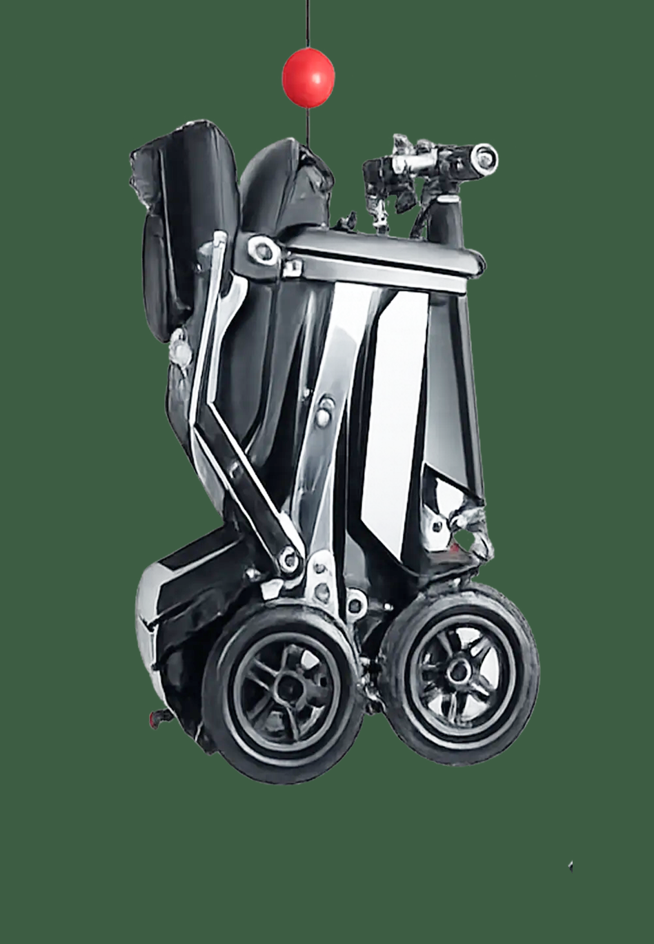 Lightweight portable wheelchair lift with no installation required. Easily load your power wheelchair using its own battery. Compact, foldable, and travel-ready. 